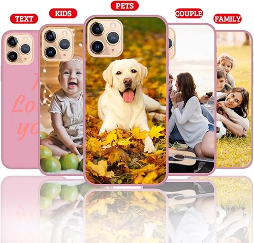 Miniatura 2 de Funda de teléfono con foto personalizada para iPhone 11 Pro, imagentexto personalizado, funda rosa suave delgada, regalo único de nicho para