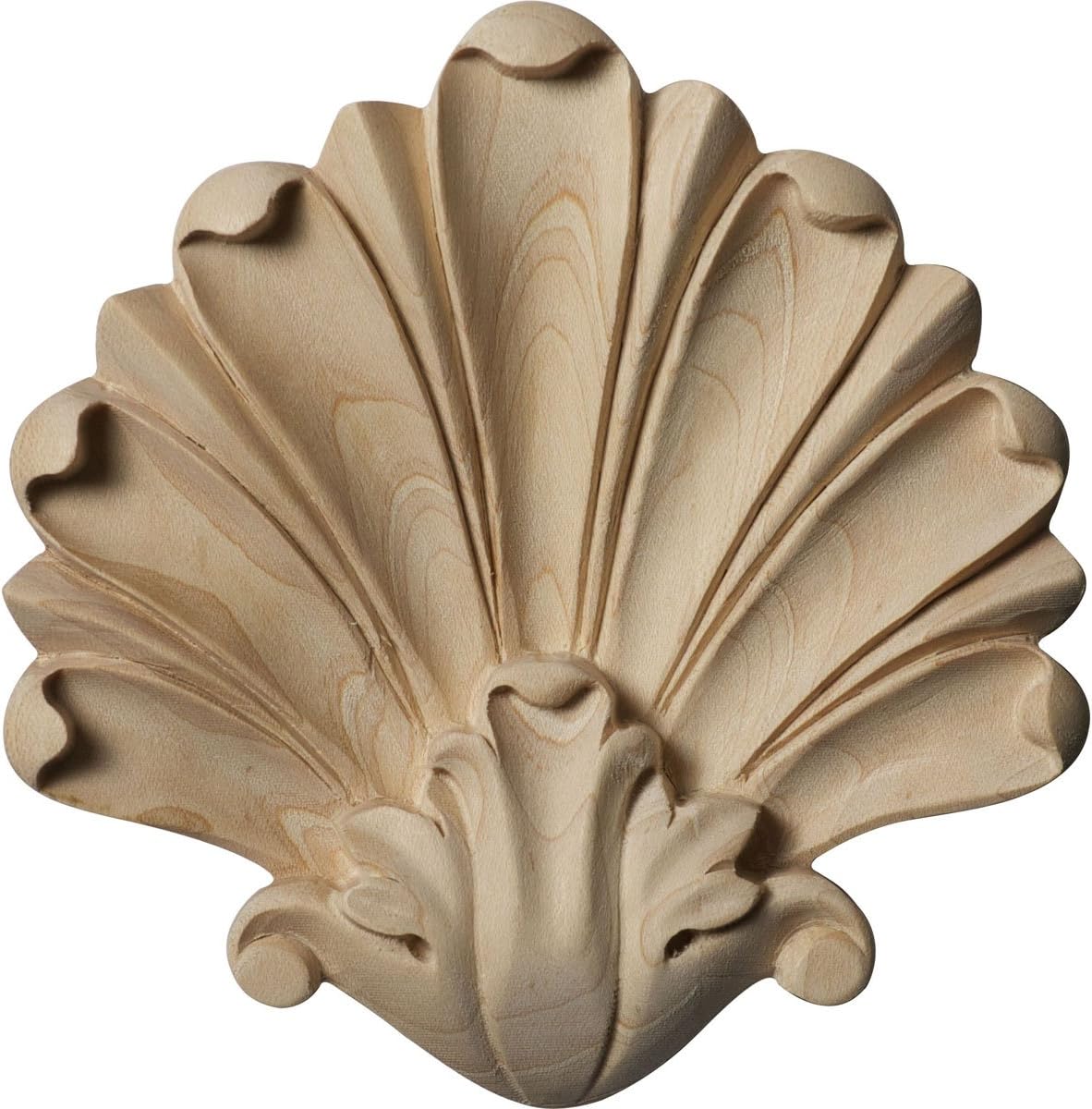Ekena Millwork ONL04X04X01FOAL Small Foster Center Wood Onlays, 4 1/2"W x 4 1/2"H x 1/2"D, Alder