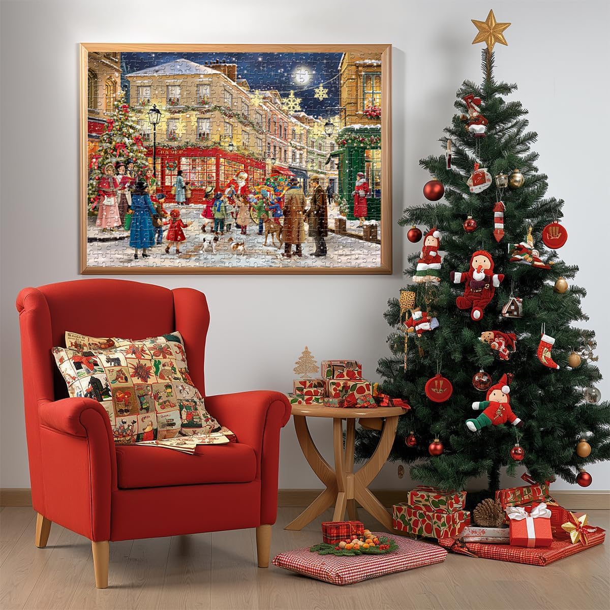 HGLCM 1000 Piece Jigsaw Puzzles for Adult Cute Dog Jigsaw Puzzle Gradient Puzzle Difficult Chrismas shop, 27.56 x 19.69 inches - Image 4
