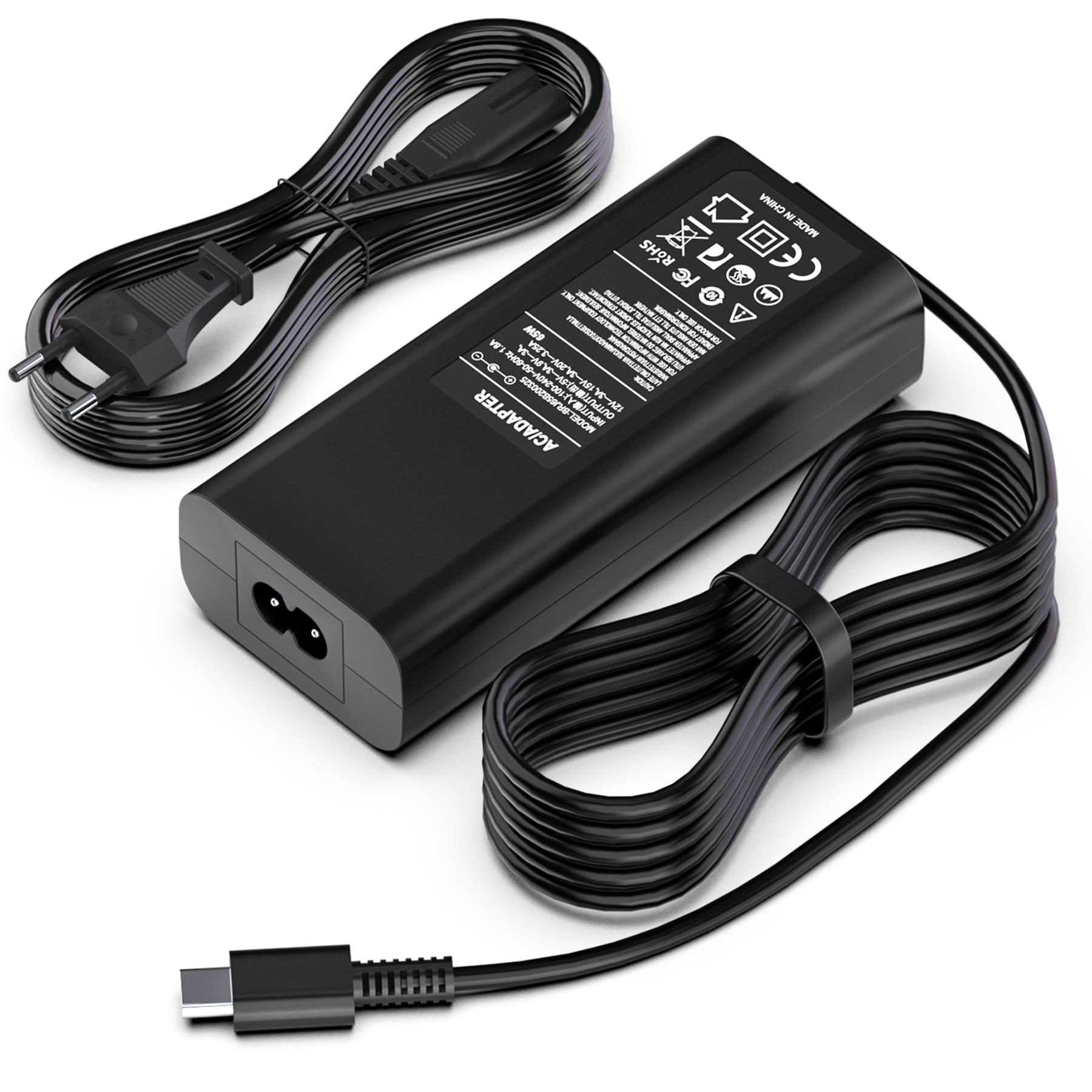 Caricabatterie USB C 65 W Per Computer Portatile Dell Latitude 3540 5520 5530 5540 5550 5420 5430 5440 5450 7420 7430 7440 Inspiron 14 16 7620 Chromebook 3100 E Xps 13 89772362 - Foto 5