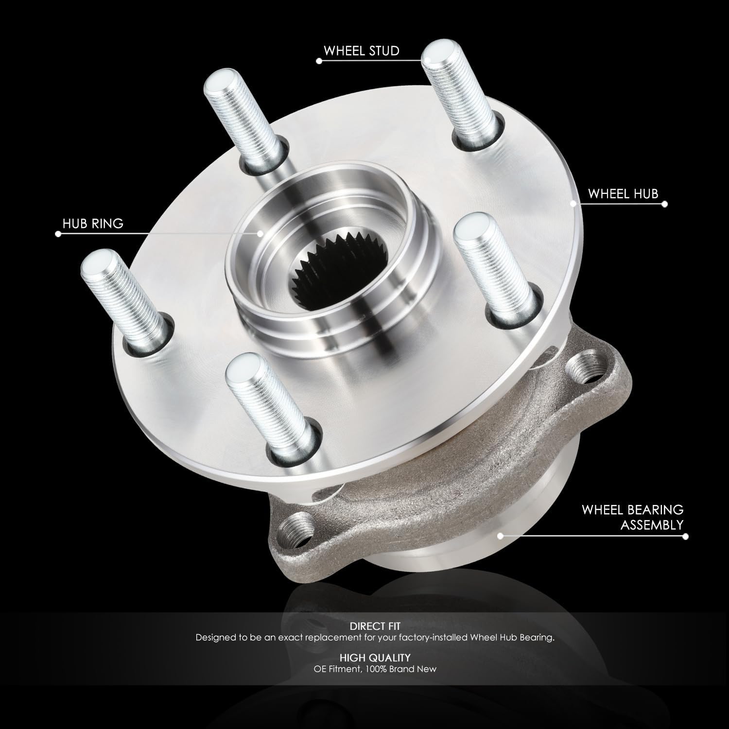 DNA MOTORING Rear Wheel Bearing Hub Assembly Compatible with 19-21 Ascent / 19 Forester / 15-21 Legacy, Outback / 15-19 WRX, OEM-WHA-0240