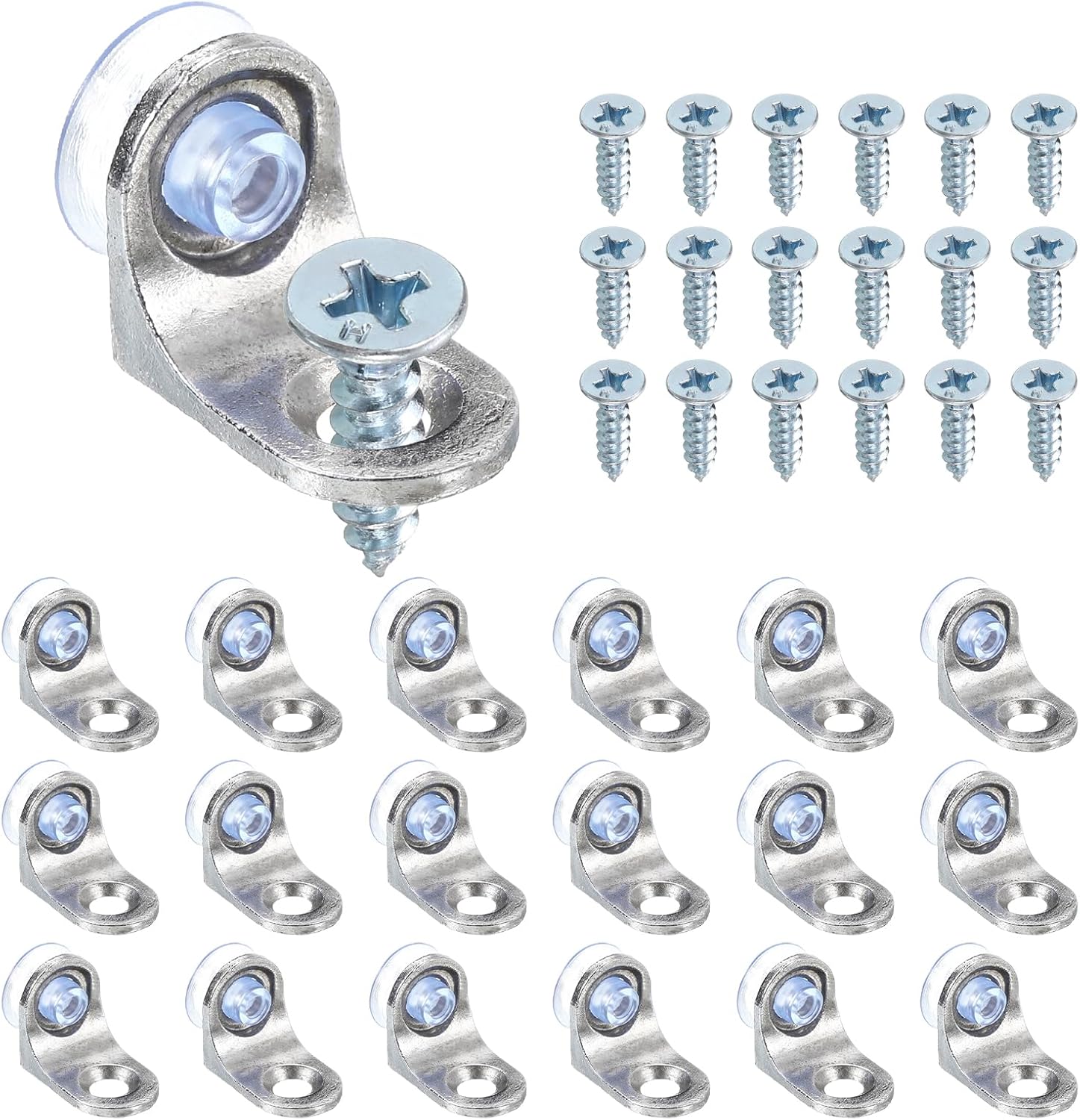 sourcing map Mounting Brace Fixing Glass Shelf Bracket, 0.79 x 0.53 ...