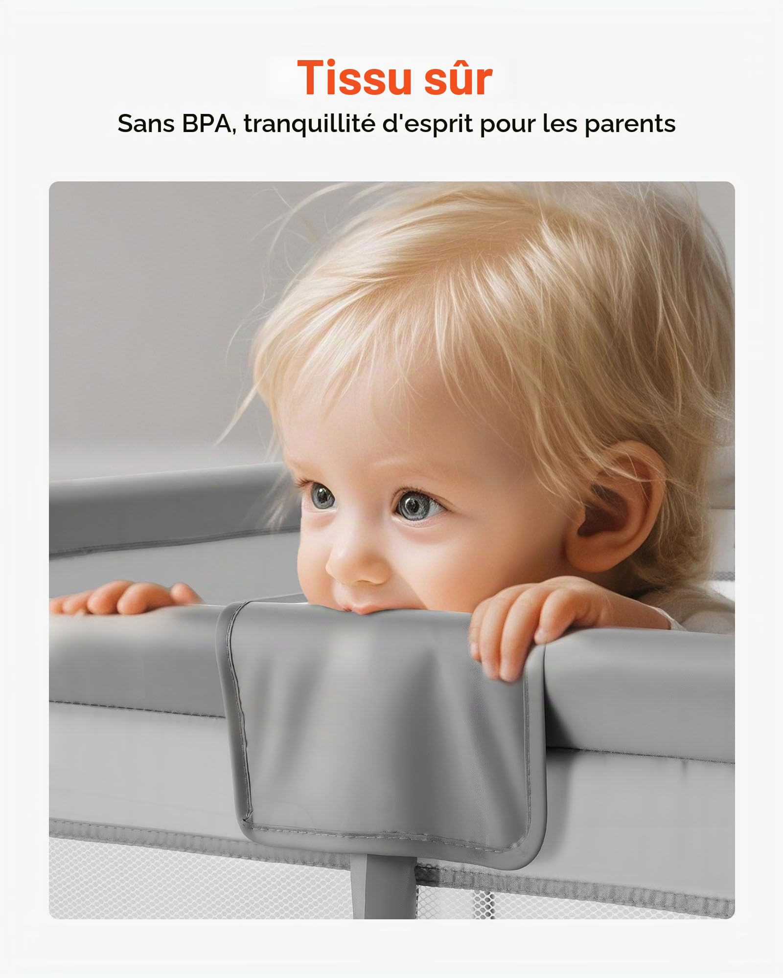 VEVOR Parc Bébé, 200x149 cm, Parc de Jeu Enfant, avec 50 Balles Océaniques, Sac de Voyage, Porte Zippée, Maille Respirante, Barrière de Jeu pour Tout-Petits Apprendre à Marcher Intérieur Extérieur