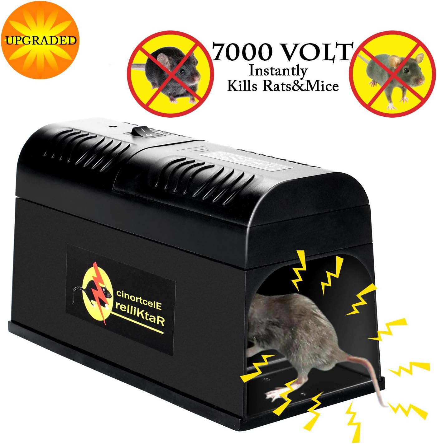 Verfanny 11 Electronic Traps,Effective and Powerful Killer for Rat,Sq, Black