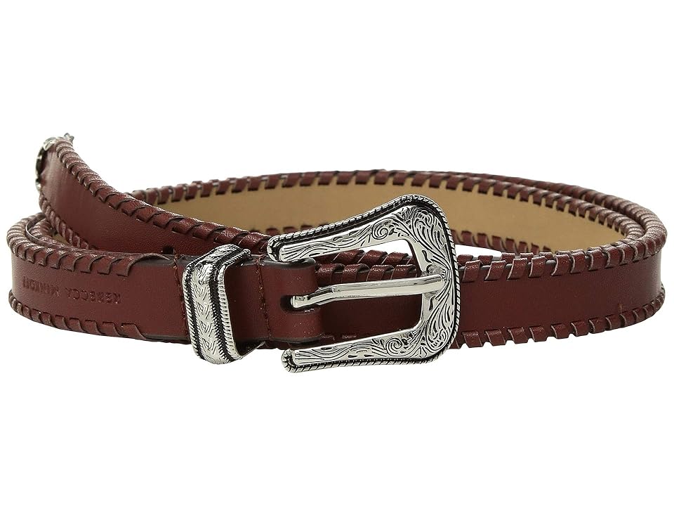 

Rebecca Minkoff 18 mm Cowboy Belt with Whipstitch (Luggage/Polished Nickel) Women's Belts