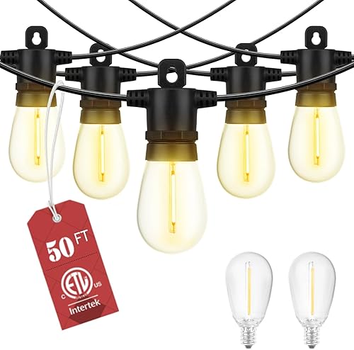 Miniatura 9 de Tira de luces solares para exteriores, cadena LED de 100 pies con energía solar, resistente al agua e inastillable, luces colgantes solares para