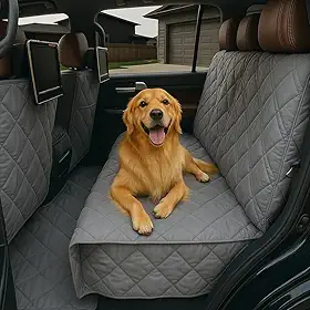 Formosa Covers Capa de banco traseiro de carro acolchoada e acolchoada de luxo com parte traseira antiderrapante melhor para carro, caminhão e SUV - Viaje com seu animal de estimação sem bagunça -