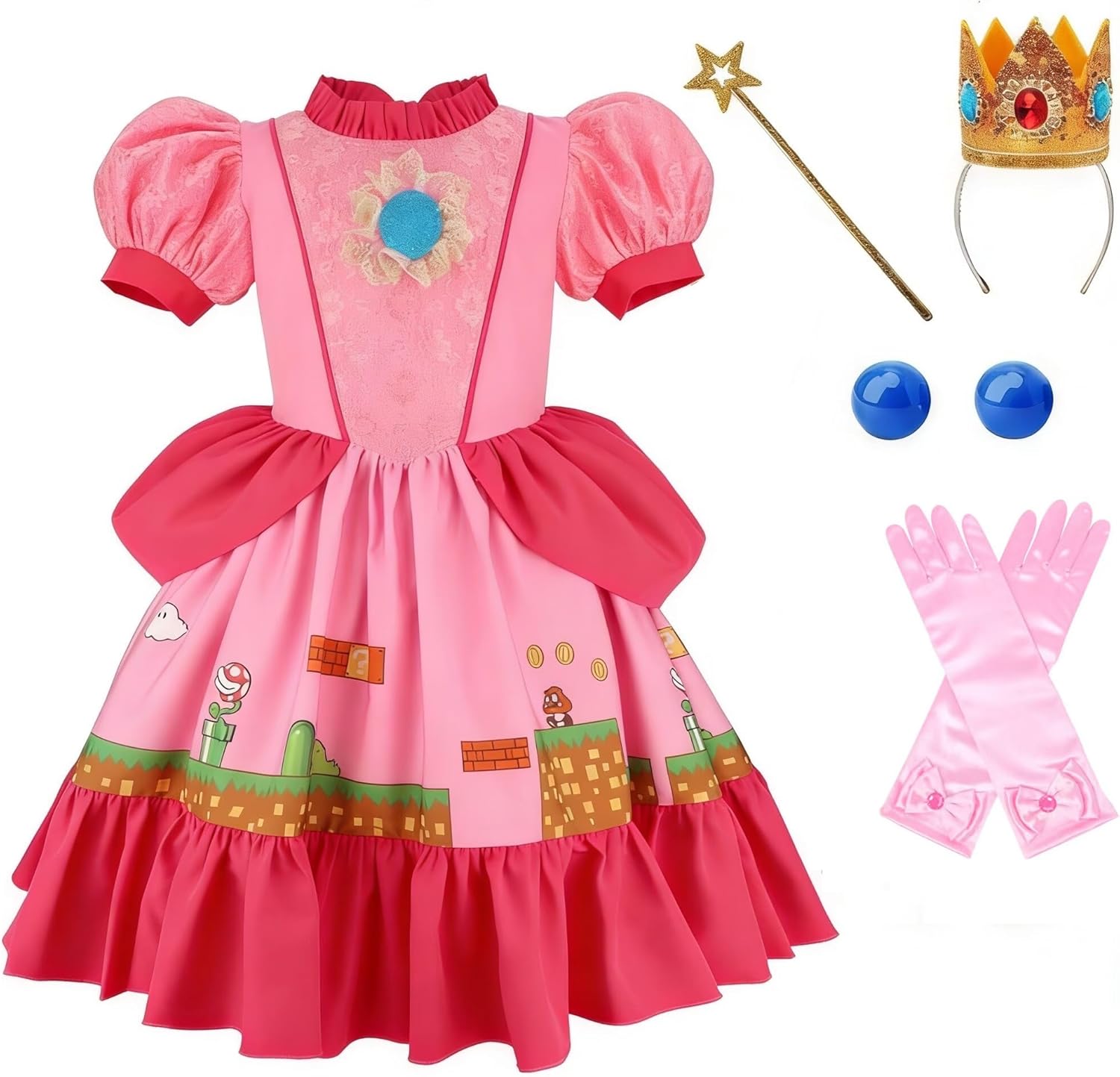 Princess Dress Peach Costume for Girls Pink Fancy Outfits