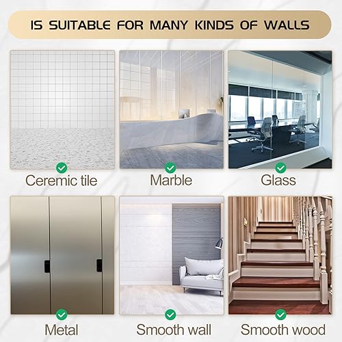 Miniatura 7 de 15 calcomanías de borde de espejo, calcomanías de decoración de pared, removibles, despegar y pegar, protector contra salpicaduras para decoración