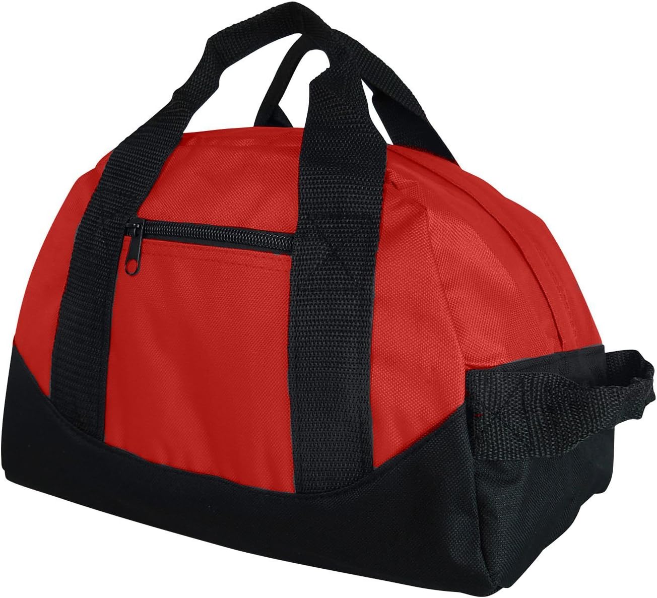 Duffle Bag, Gym, Travel Bag with Adjustable strap- for Men & Women- Two Tone (Red - Medium (18" x 9" x 9"))
