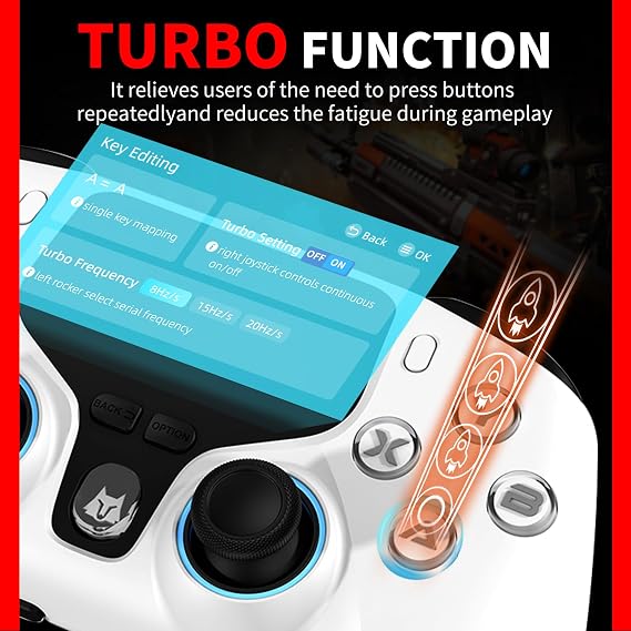 NBCP Wireless Controller for PC/Switch/PS3,Hall Effect Joystick & Trigger
