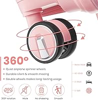 Vista 184 de Merax Equipaje, maleta extensible rígida con ruedas giratorias ligeras, Negro -, 40/48/52