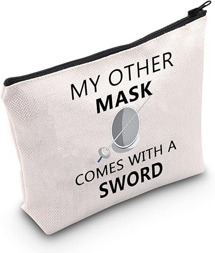 MNIGIU Divertido regalo de esgrima, bolsa de máscara de esgrima, mi otra máscara viene con una espada de esgrima para amante, regalo de esgrima,