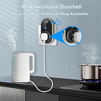 Wireless Caregiver Pager Elderly Alarm Call Button Personal Alarms Call Bell for Elderly, No Contact Required, with Extra Socket,Easy to Install,Operating Range of 1000 Feet