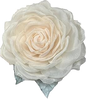 Silk Brooch Handmade rose 3,5’. Organza flower corsage. Flowers pin. Floral-detail silk brooch, silk anniversary 12th gift Price In India