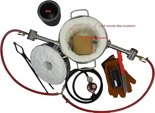 Miniatura 7 de LSMIITTH 22.0 lbs de gas de metal fundido horno fundición crisol Tong molde molde forja de gas