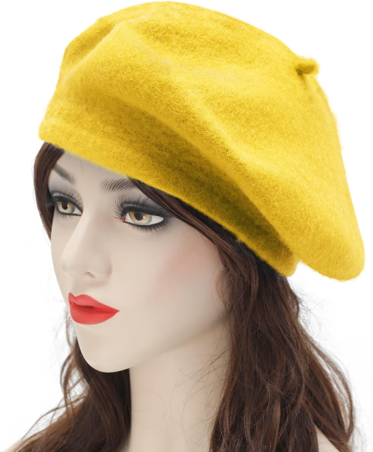 ZLYC Wool French Beret Hat Solid Color Beret Cap for Women Girls - Image 2