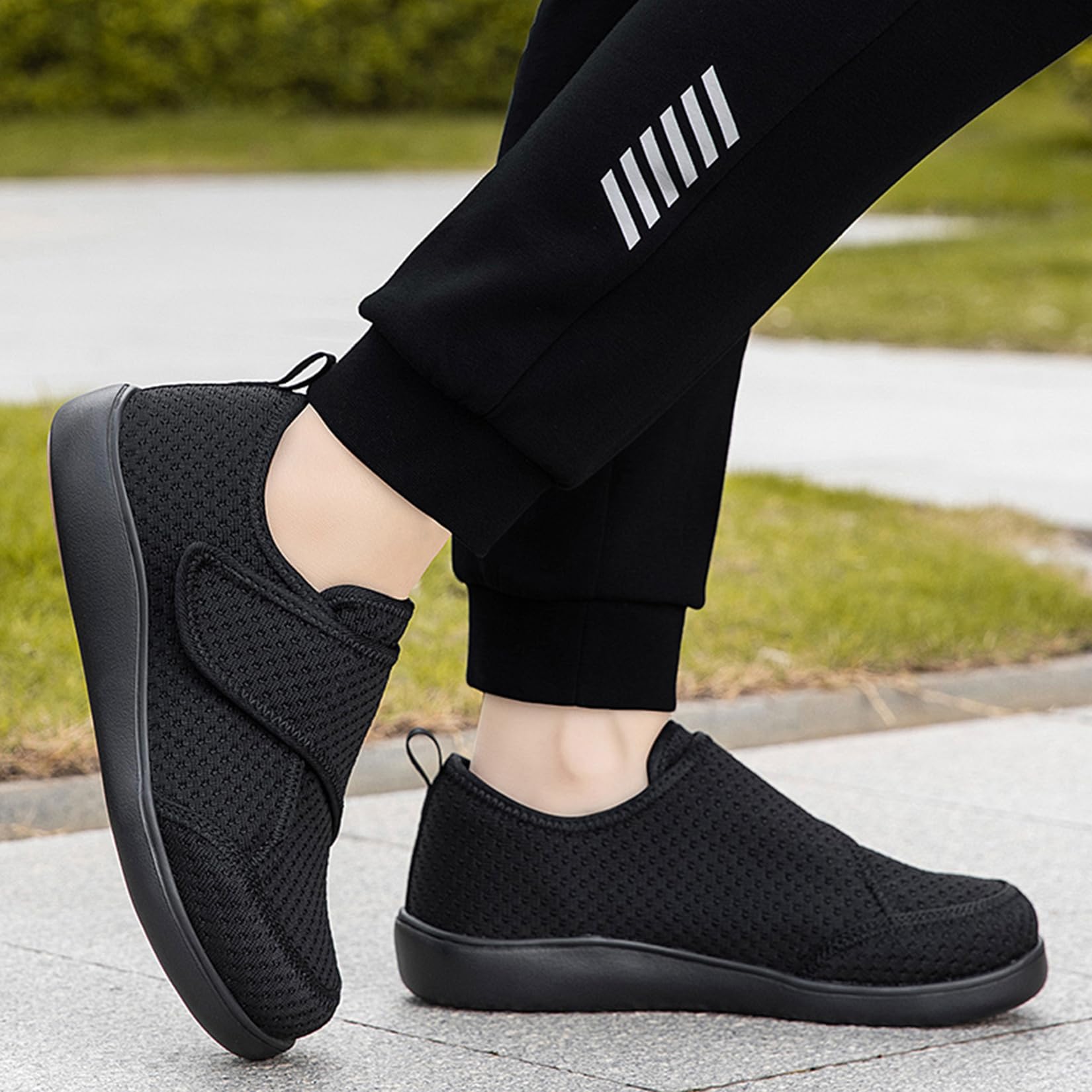 Scarpe Diabetiche Donna Uomo Extra Large | Pantofole Traspirante Regolabile Scarpe per Riabilitazione Scarpe da Passeggio Leggero Antiscivolo Ortopediche Ciabatte