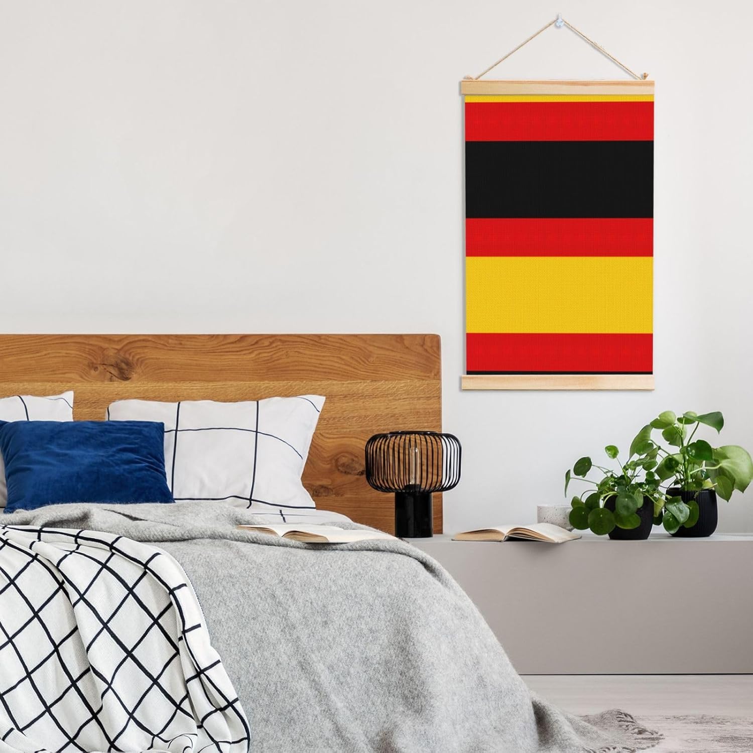 German Flag Print Poster Hanger,Hanging Poster, Poster Frame,Wood Poster Hanger, For Wall Hanging