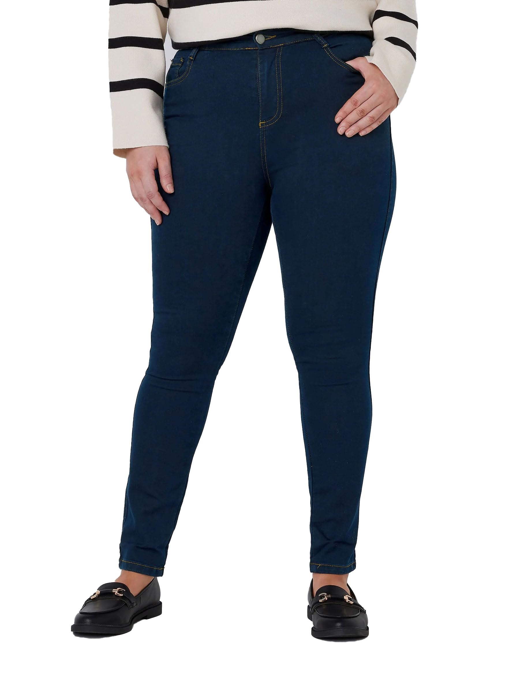 Evans Women's Indigo Curve Skinny Jeans - Plus Size Curve