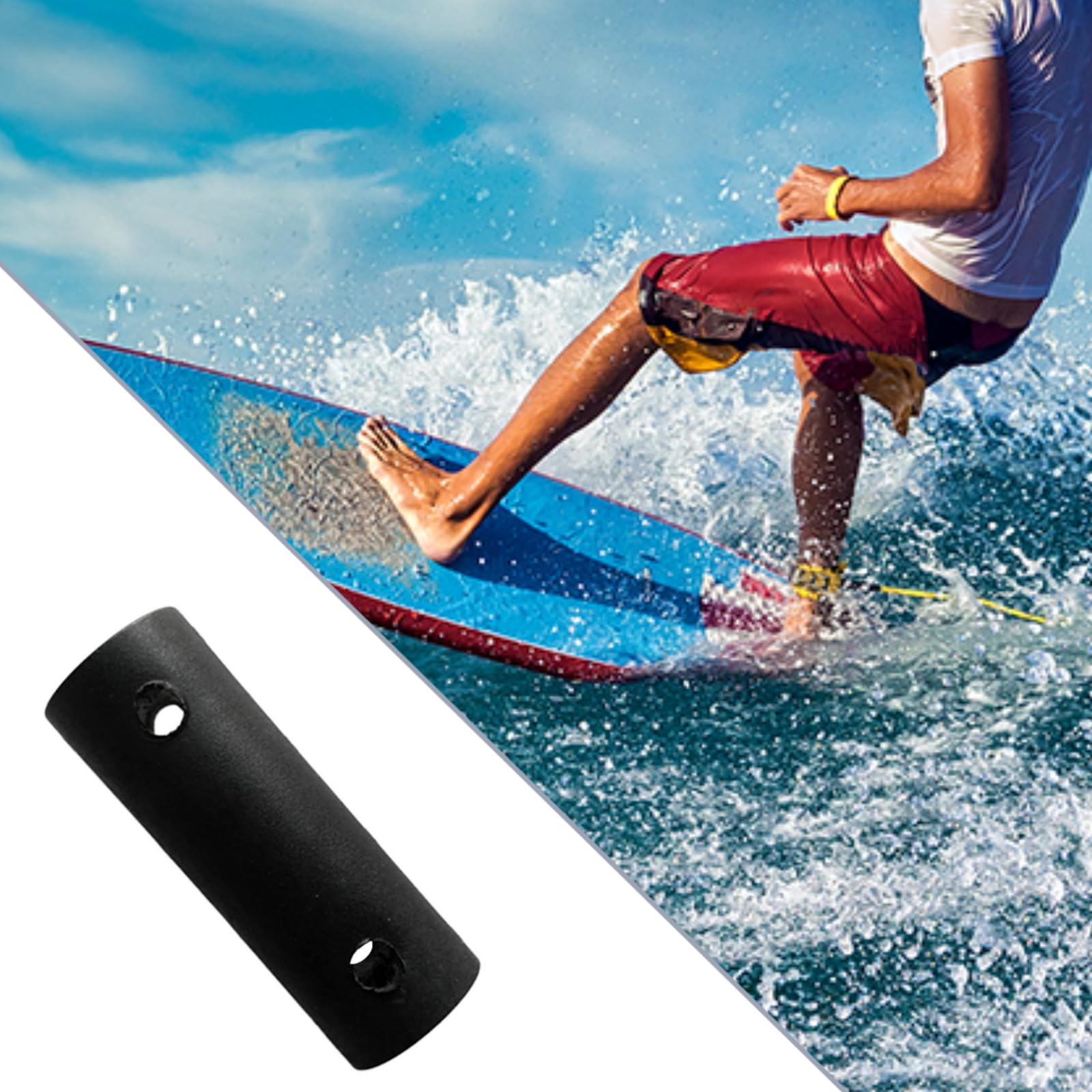Sharplace Universal Ersatz Tendon Joint Ø 20 mm Für Mastfuß, Gummimast Fußsehne Ersatzgelenk Windsurfen, Ersatzsehnengelenk, Ersatzmast für Windsurfen Wassersport, Windsurfing Zubehör, Schwarz
