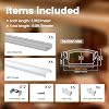 Muzata 6 Paquetes 3.3 Pies Canal de Tira LED Plateado con Difusor Lechoso U1SW WW | Apto para Tiras LED de hasta 12mm, Canal de Aluminio Difusor de 17x7mm 3