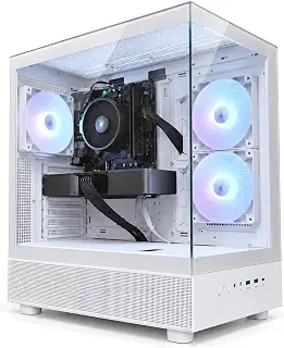 TITAN GAMING 【メーカー保証1年】ゲーミングPC デスクトップパソコン Windows 11 Pro AMD Ryzen 5 5500GT メモリ16GB NVMe SSD 1TB 内蔵Radeonグラフィックス 最大3画面出力対応 軽量ゲーム/動画編集入門/在宅 ホワイト