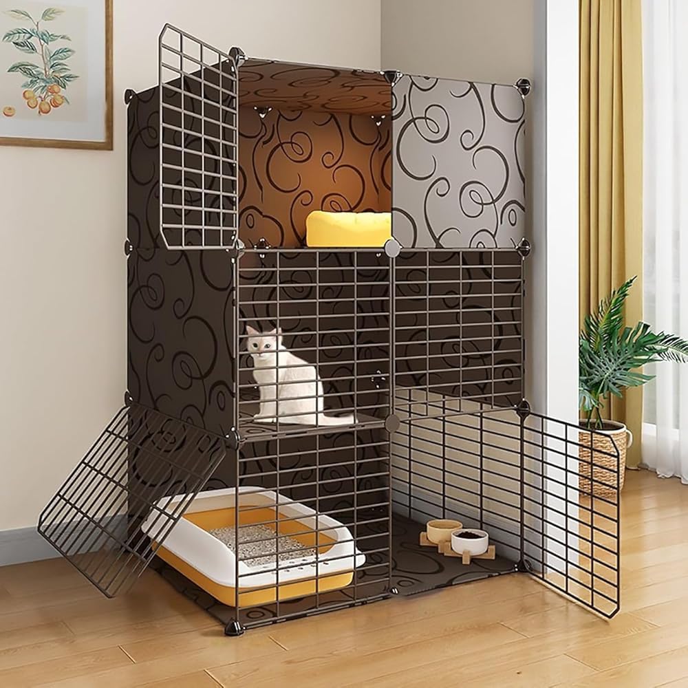 Habitat sûr et confortable pour chats et rongeurs en intérieur moderne
