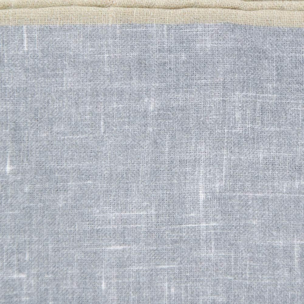 Fiori Di Lusso Gray Solid Linen Pocket Square - x