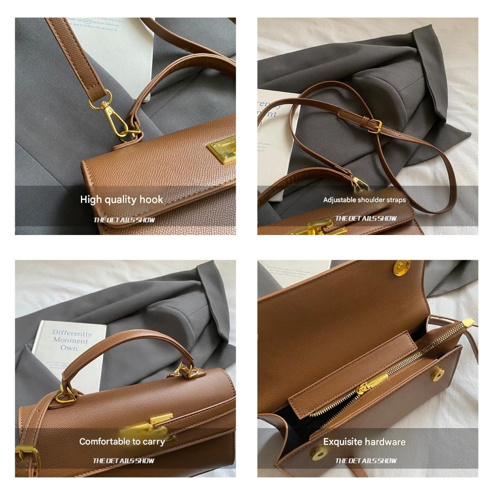 Borsa A Mano Quadrata Piccola Tracolla Versatile Tracolla-Bianco