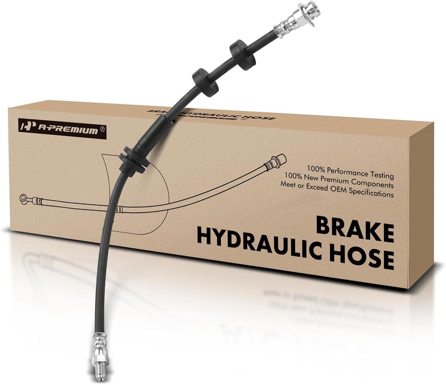 A-Premium フロントドライバーまたは助手席ブレーキ油圧ホース 一部のジープモデルに対応 - チェロキー 2014 2015