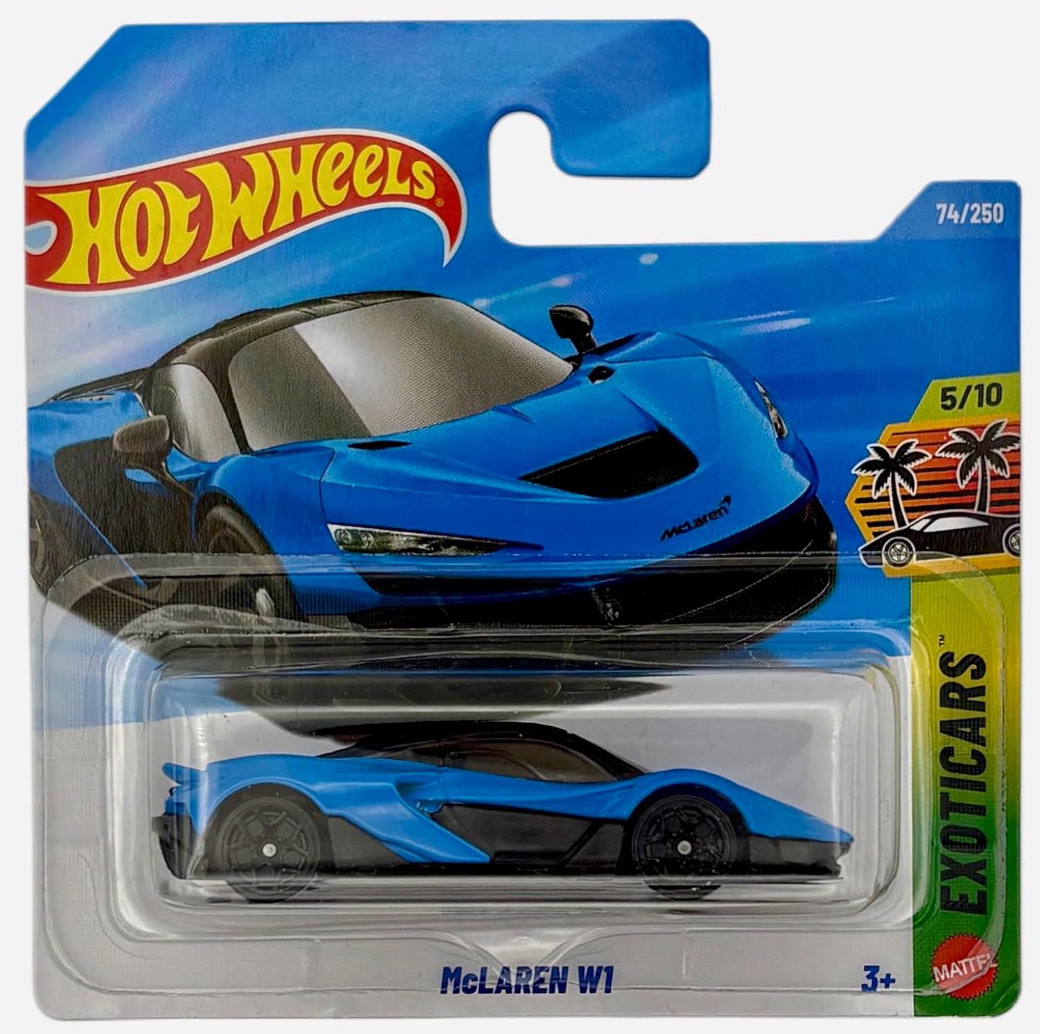 Hot Wheels - McLAREN W1 - JJJ39 - Exoticars 5/10 - Short Card - Blue - McLaren Hypercar - Official Licensed Model - Mattel 2026 (74/250) - 1:64