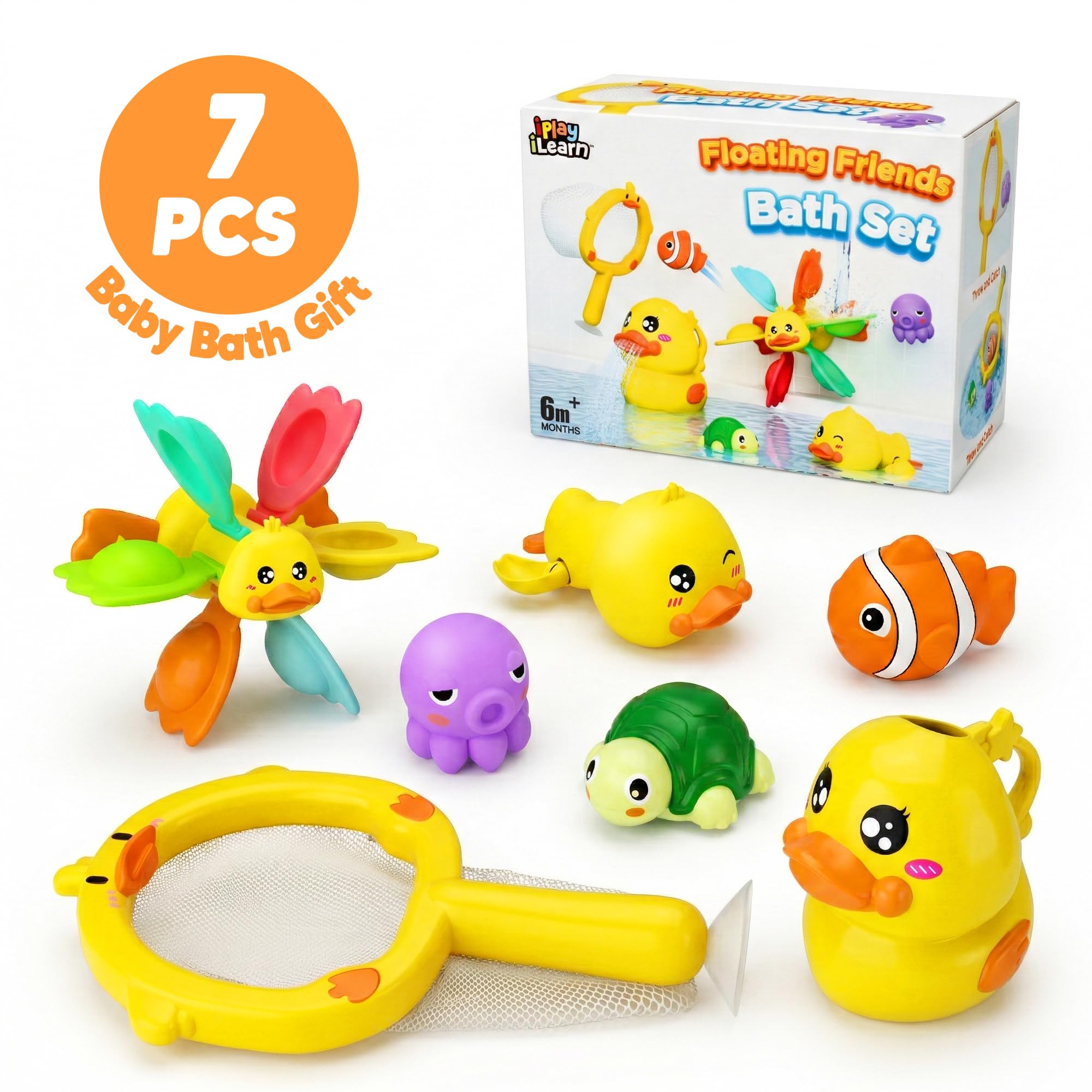 iPlay, iLearn Jouet de bain pour bébé canard