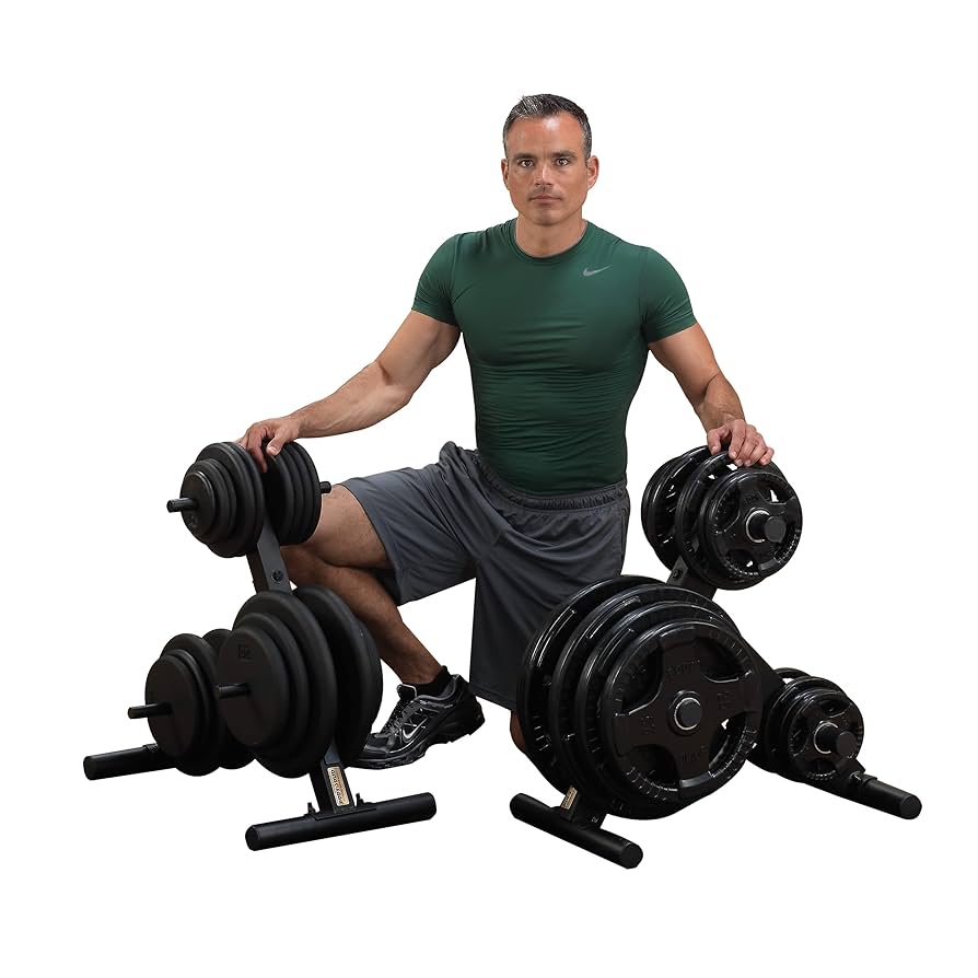 BODY SOLID プレートラック Amazon.com : Body-Solid (GSWTB) Standard Weight Plates Tree