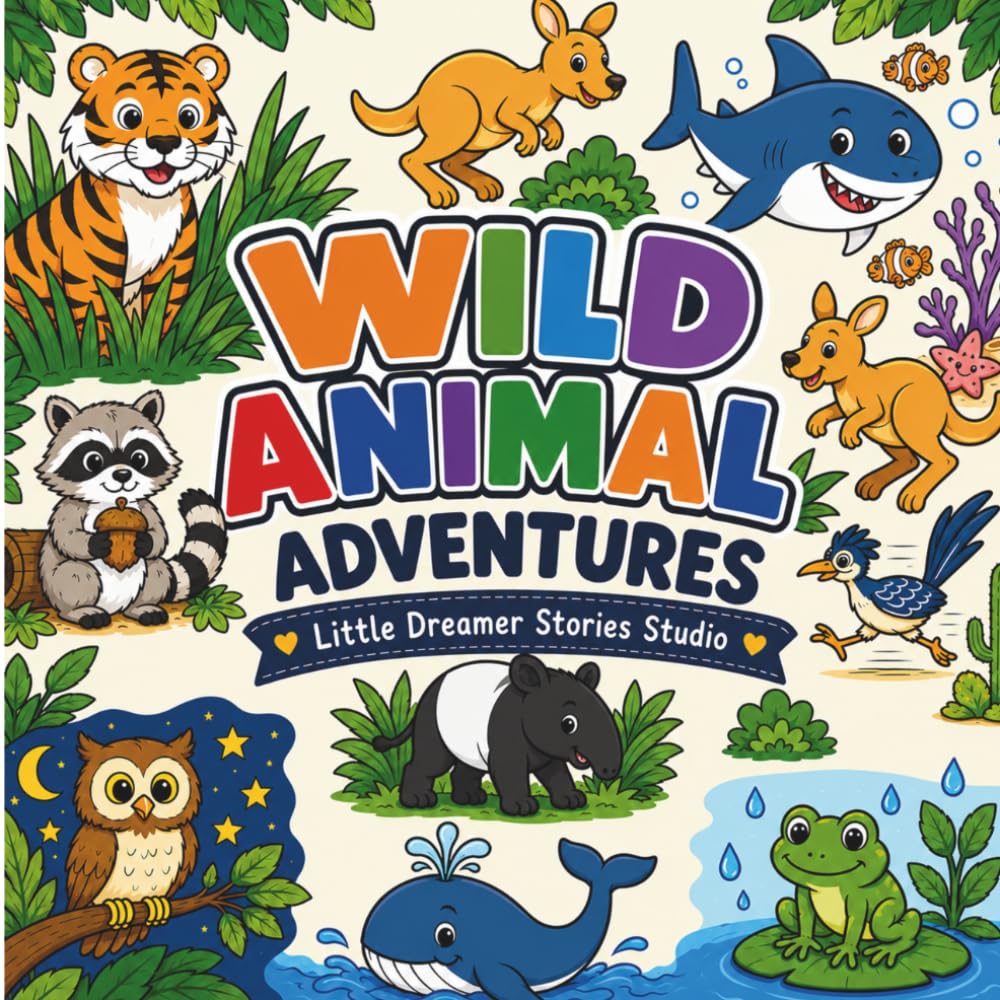 Wild Animal Adventures: Amazing Animals Around the World Coloring Book