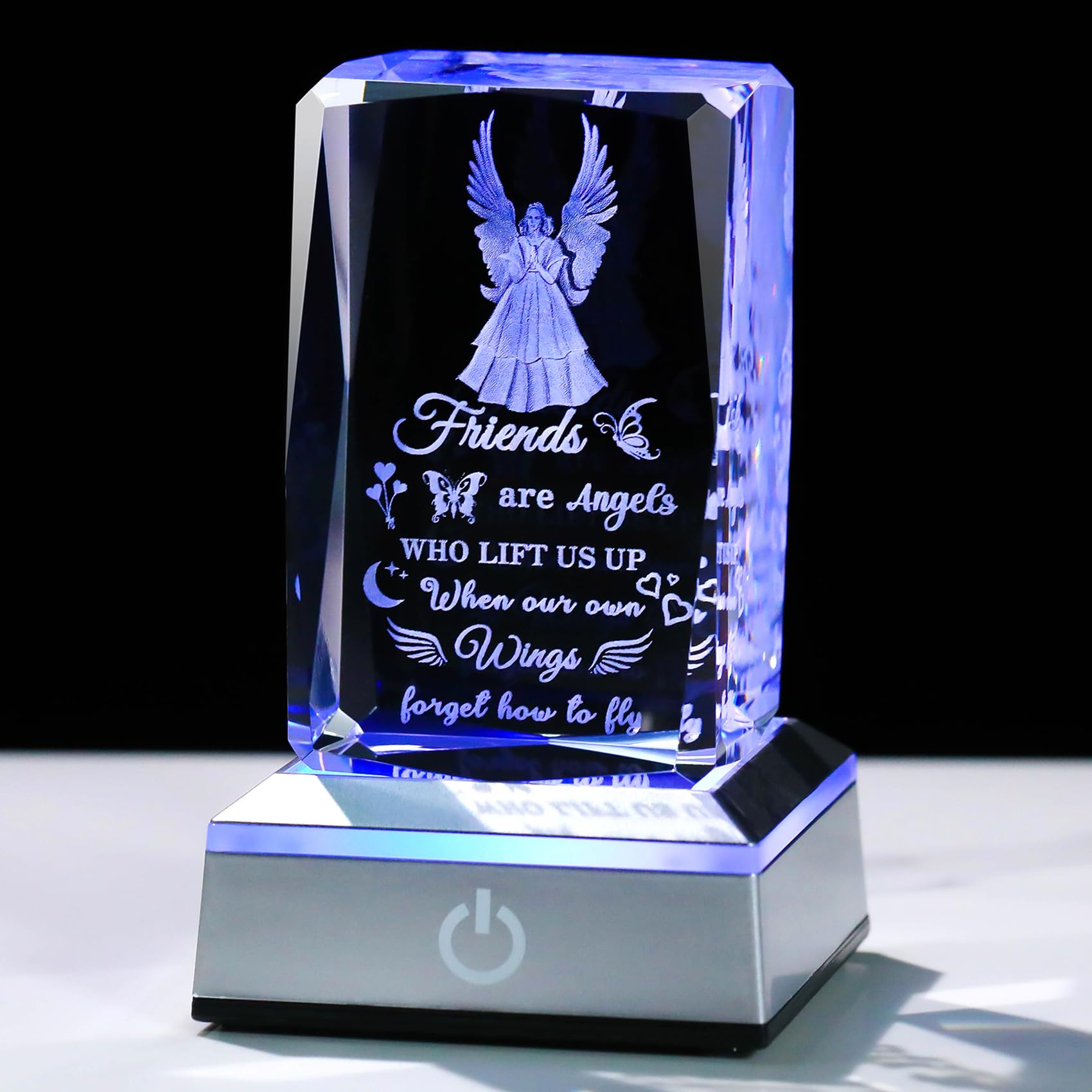 Ornalrist Gifts for Best Friends Bestie Women with Light Base - Bestie Birthday Friendship Gifts for Coworkers Bestfriends Night Light Decorations