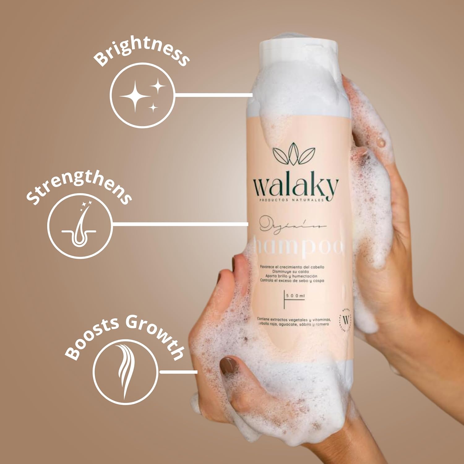 Shampoo Orgánico a Base de Plantas, Frutos, Vitaminas y Aceites Esenciales - Organic Shampoo Based on Plants, Fruits, Vitamins and Essential Oils