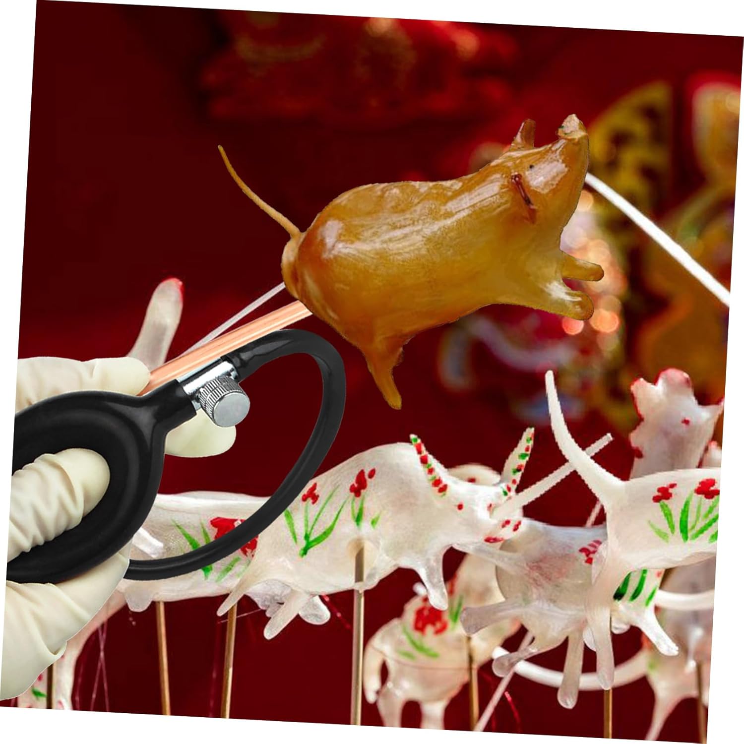 5pcs Plastic Sugar Blowing Pump Tool for Fondant Art and Reusable Candy Blowing Equipment for Beginners and Professionals for Sugar Craft Creations