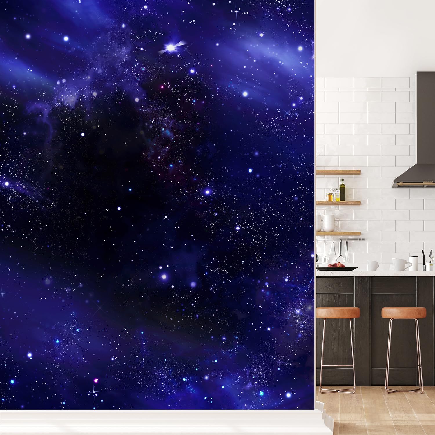 wall26 Wall Sticker/Wall Mural Starry Night Sky Deep Outer Space, Not Peel and Stick, Non-Woven Wallpaper Decorative for Bedroom, Living Room, Office - 108x72 inches