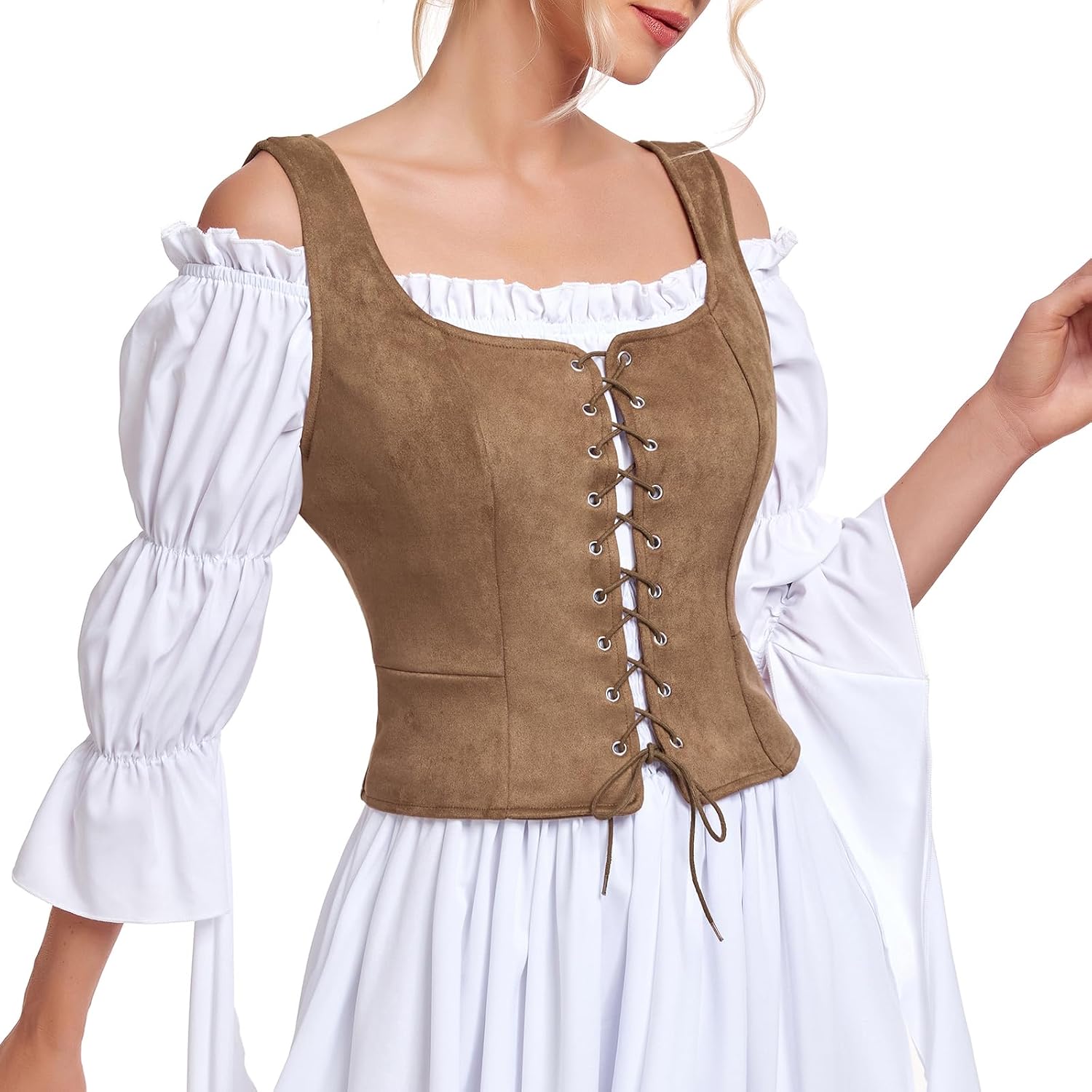 American Trends Renaissance Corset Pirate Vest Medieval Renaissance Costume Women Steampunk Gothic Vintage Cosplay Bodice