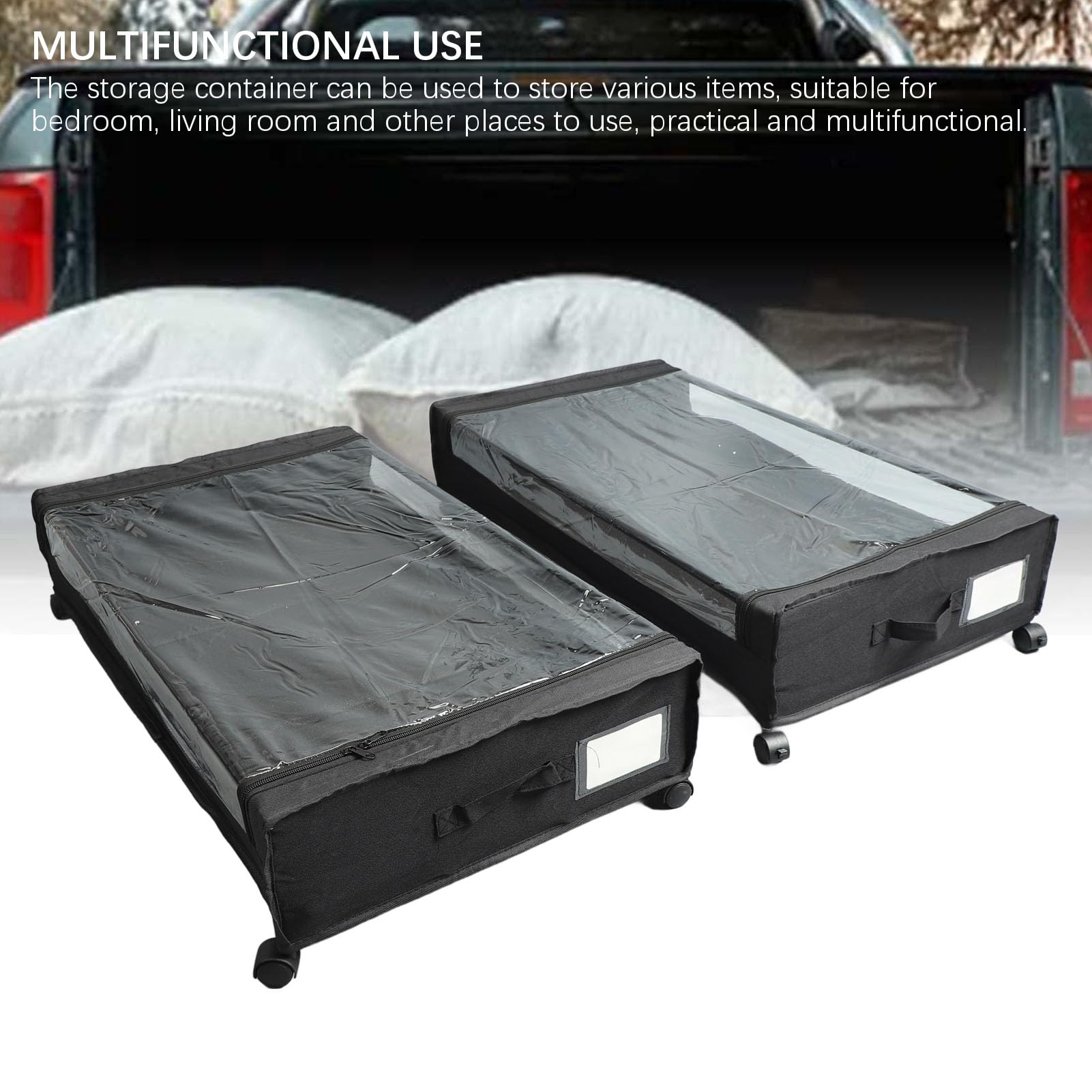Unter dem Bett Lagerbehälter große Kapazität Easy Montage Rad Organizer Schlafzimmer