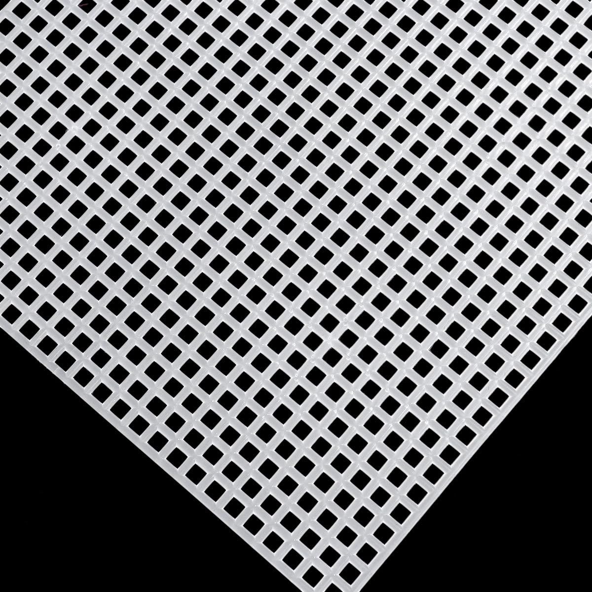 LALAFINA Kunststoff Mehrzweck Netzgewebe 30 Stück Weißes Quadratisches Bastelgitter 10X10cm für Kreuzstich und Nadelspitzenprojekte