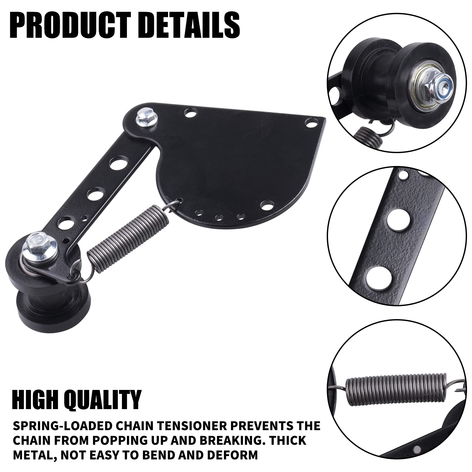 HIAORS Tendeur De Chaîne à 3 Poulies Pour Vélo Motorisé 49 Cc 60 Cc 66 80cc Moteur 2 Temps
