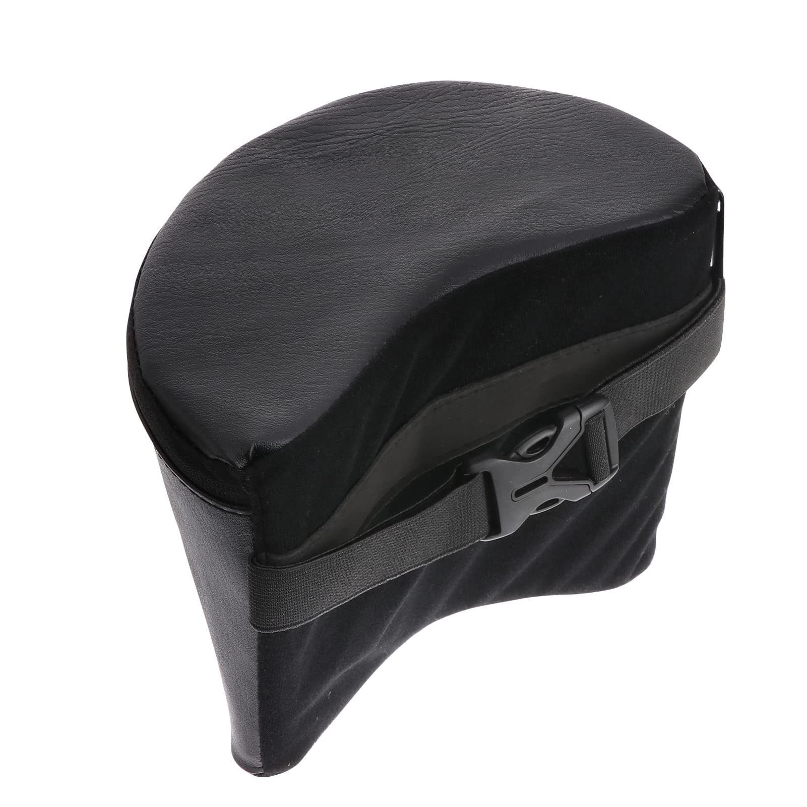 JEWEDECO Guitar Playing Rest Pad Classical Guitar Foot Rest Footstools for Flamenco Sturdy Synthetic Leather Comfortable Elastic Band