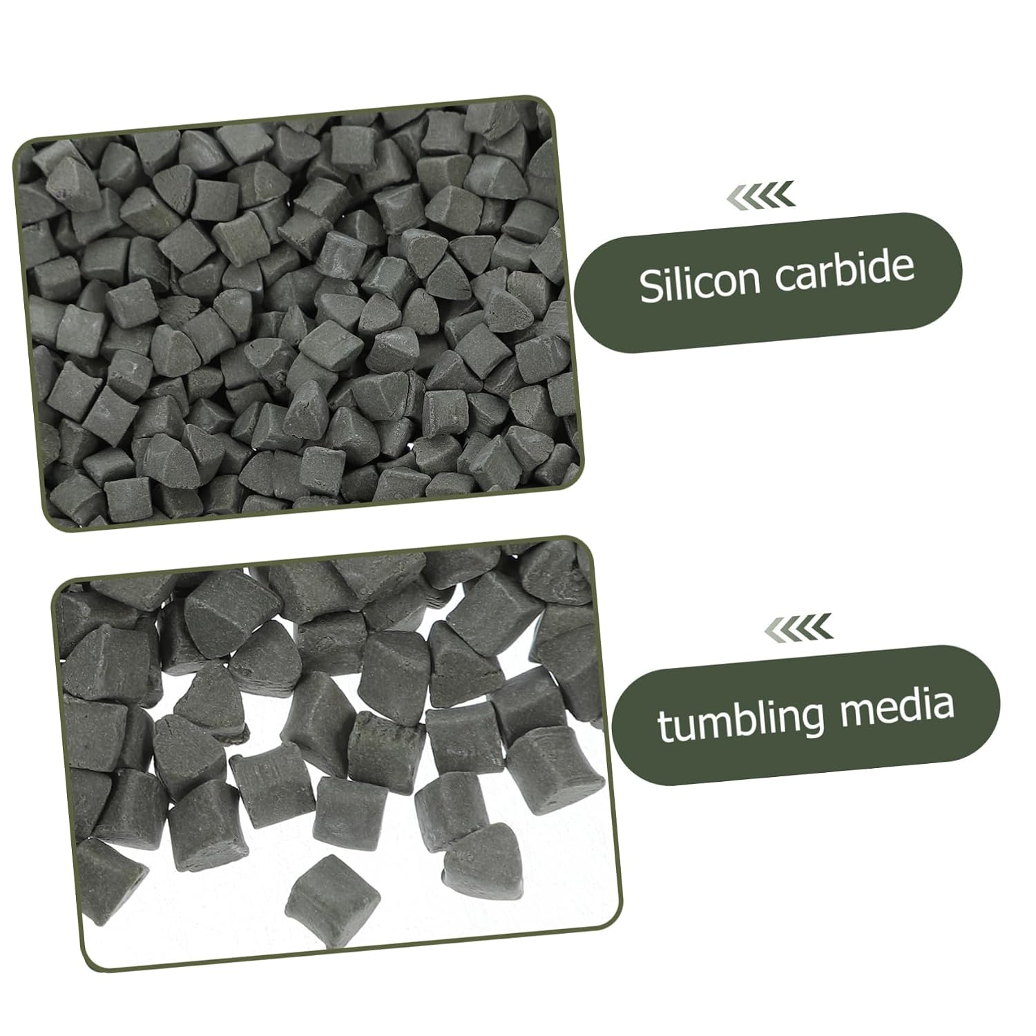 Zerodeko 500g Tumbling Media Rock Polishing Kit with Triangular Abrasive Material for Jewelry Automotive Parts Furniture Efficient Buffing Supplies for Home Commercial Use
