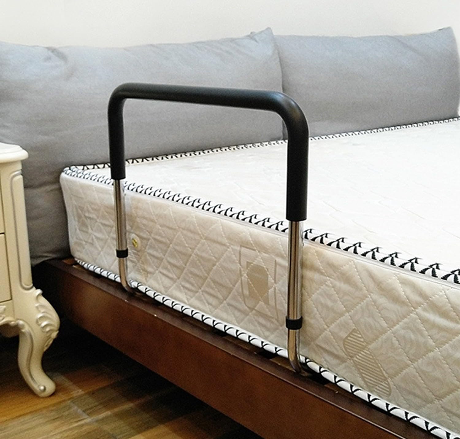 Sponda Letto Anziani Anticaduta Ausili per Alzarsi dal Letto Regolabile in Altezza,Supporto per Alzarsi,Sbarra di Sicurezza,Molto Resistenti E Facili da Installare per Donne Incinte,Disabili