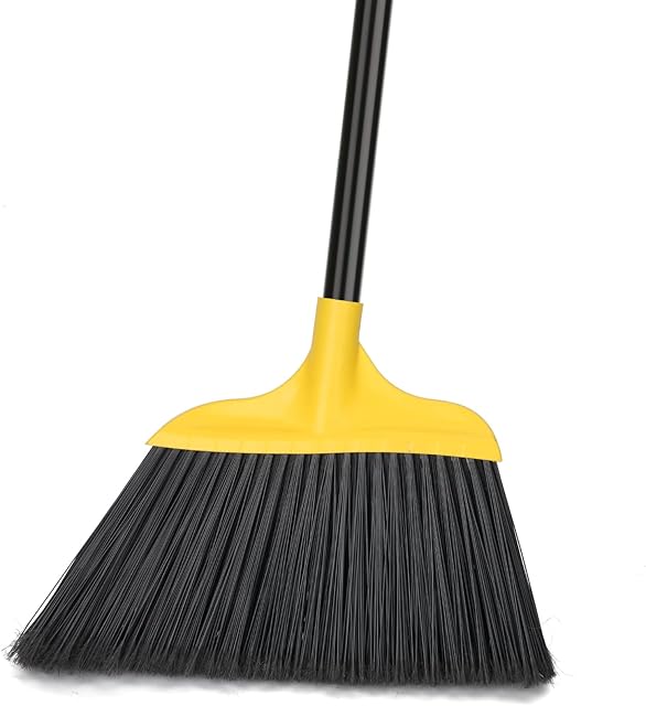 Heavy Duty Broom Outdoor,137 CM Long Handled Yard Sweeping Brush, Stiff Bristles Garden Broom for Home Garage terrace Lobby Sidewalks Cleaning