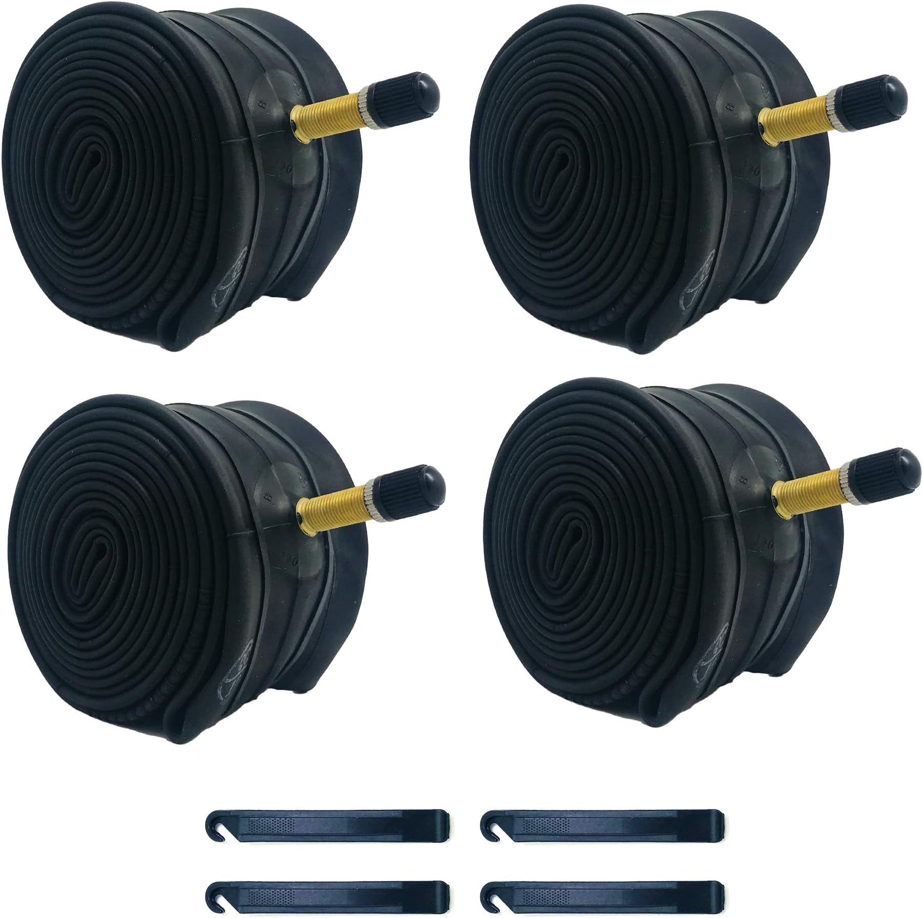 BWSHLFBike Tube 26/27.5/29 Inch,Schrader Valve 35MM Mountain Bike Inner Tube (4 Pack)