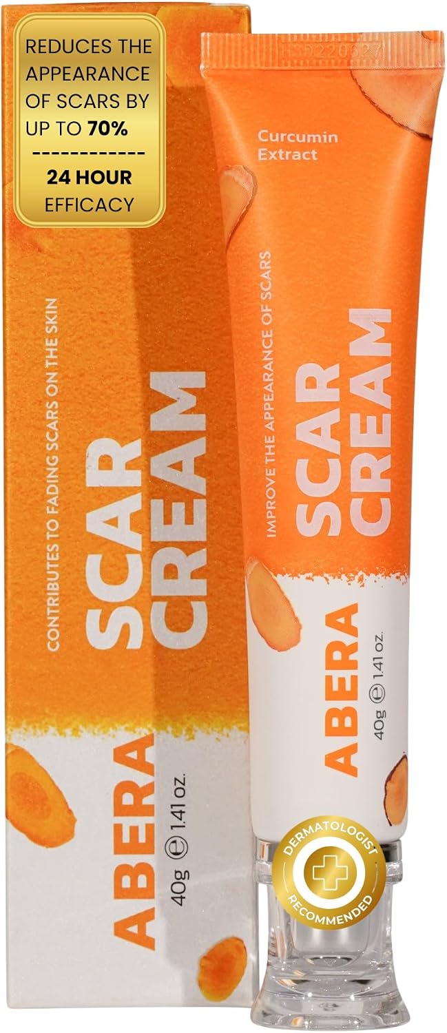 Abera Scar Cream - Nano-Tech Advanced Formula for Fresh and Mature Scars - Works on Keloids, Stretch Marks, Post-Surgery Scars, Acne Marks - Reduces Dark Spots & Recovers Skin Texture (1 Box)