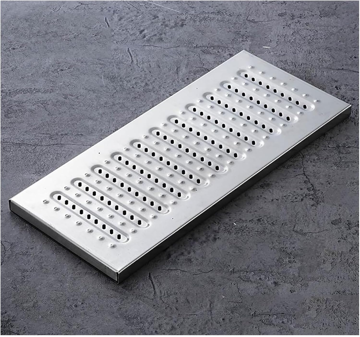 Stainless Steel Trench Drain Grate Cover - Non-Slip Floor Drain Grate- 1.5mm/2mm Thickness, 2/4 Pack(58x40x2.5cm 4pcs(2mm))